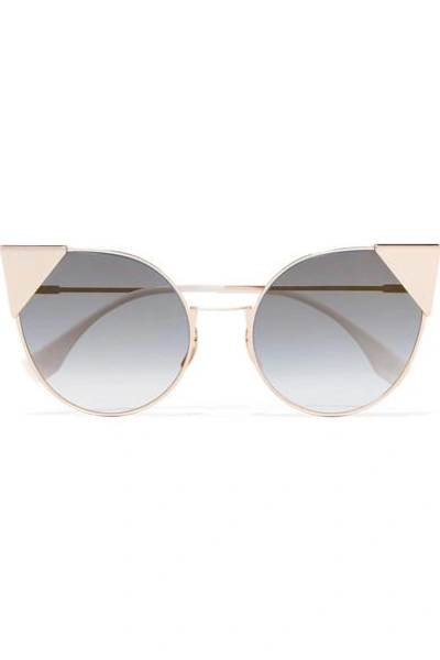 Shop Fendi Cat-eye Gold-tone Sunglasses