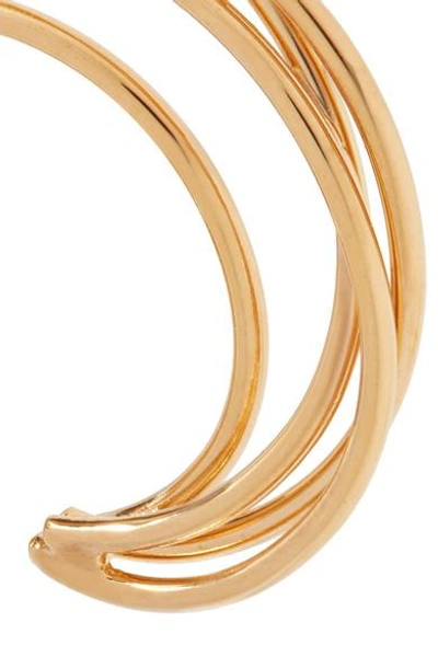 Shop Natasha Schweitzer Lindsey 14-karat Gold-plated Hoop Earrings