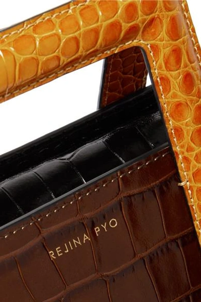 Shop Rejina Pyo Madison Color-block Croc-effect Leather Tote
