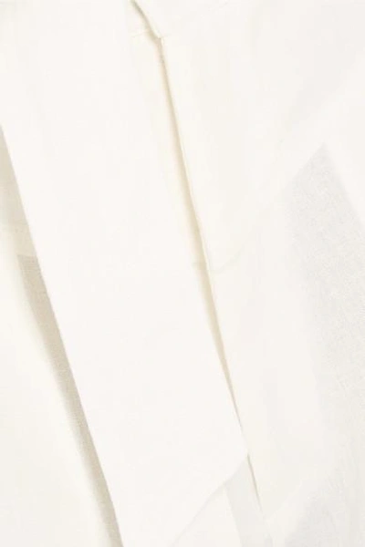 Shop Le Kasha Amman Belted Linen Pants In White
