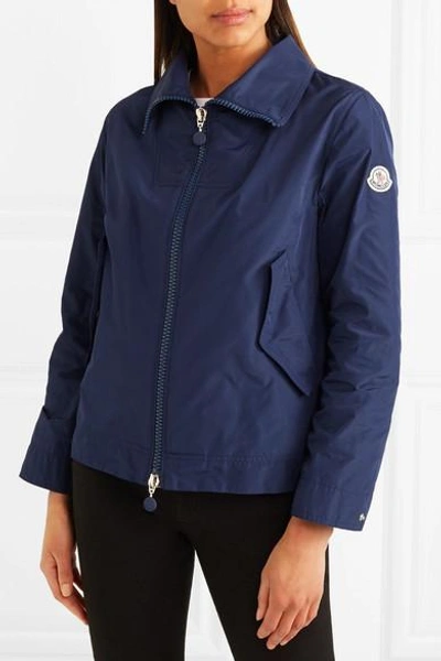 Shop Moncler Twist Faille Jacket In Navy