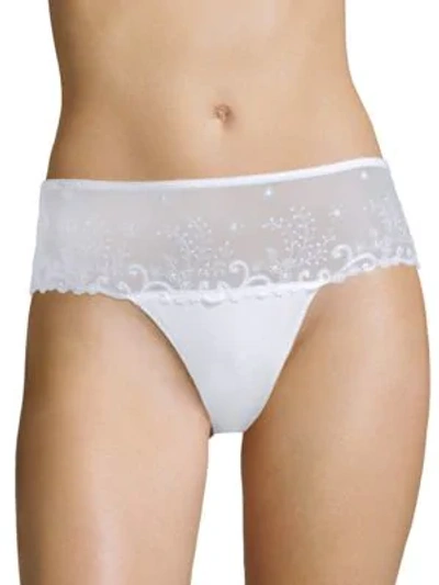 Shop Simone Perele Women's Eden Floral Lace Panties In White