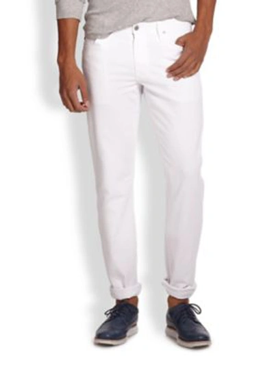 Shop Ag The Graduate Tailored-fit Jeans In White