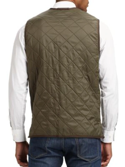 Shop Barbour Polar Quilted Waistcoat In Olive