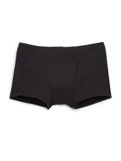 Shop Hanro Cotton Sensation Boxer Briefs In Black