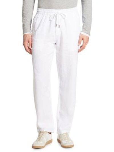 Shop Vilebrequin Men's Linen Pants In White