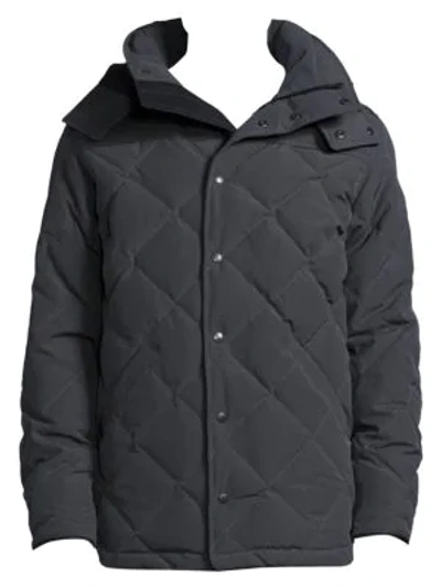 Shop Canada Goose Webster Duck Down Hooded Coat In Black