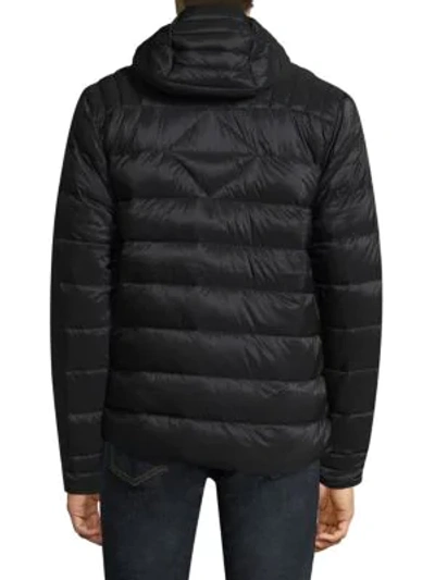 Shop Canada Goose Brookvale Quilted Down Hooded Jacket Black Label