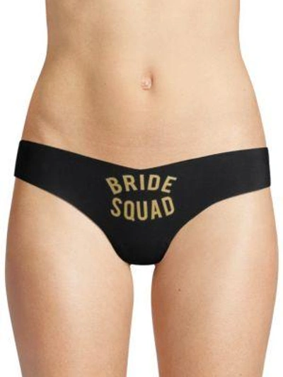 Shop Commando Women's Bride Microfiber Thong In Black