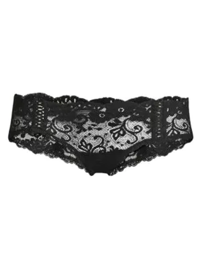 Shop Les Coquines Lola Lace-up Boyshorts In Noir