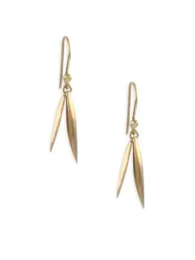 Shop Annette Ferdinandsen 18k Yellow Gold Oat Drop Earrings