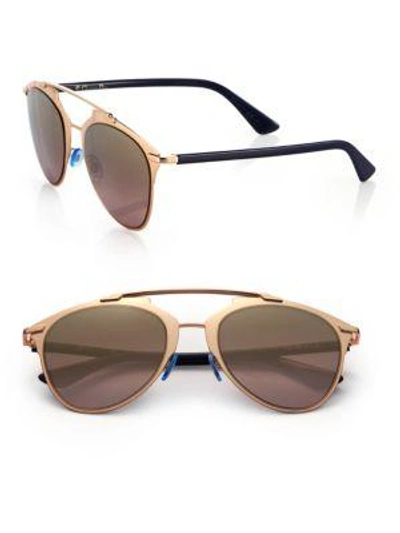 Shop Dior Reflected 52mm Modified Pantos Sunglasses In Copper