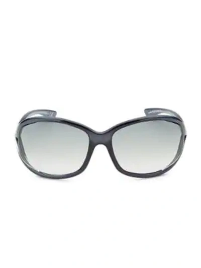 Shop Tom Ford Jennifer 61mm Rectangular Sunglasses In Dark Grey Lens