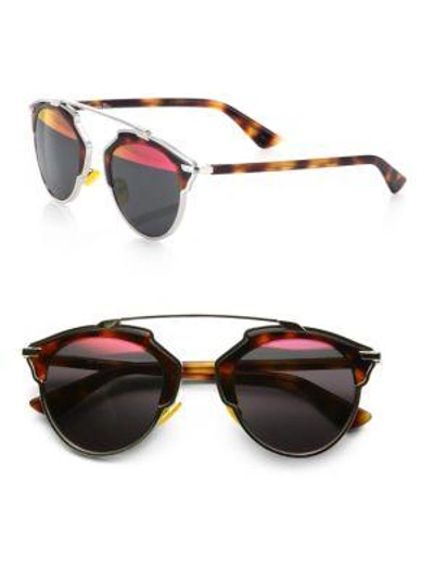 Shop Dior So Real 48mm Pantos Sunglasses In Palladium