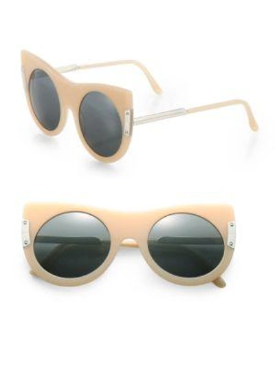 Shop Stella Mccartney Chunky 50mm Cat's-eye Sunglasses In Nude