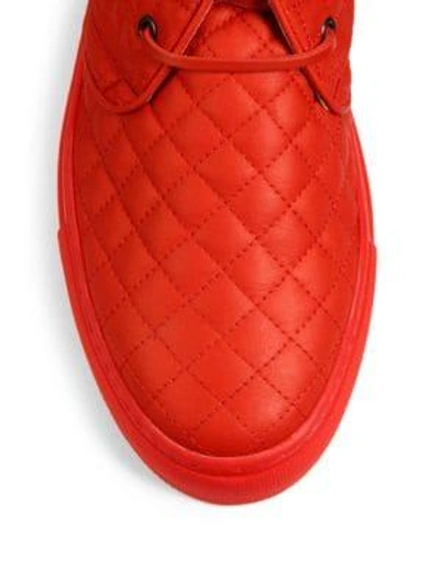 Shop Del Toro Quilted Leather Chukka Sneakers In Red