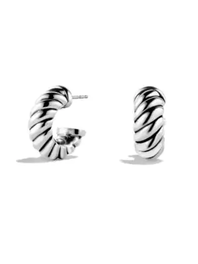 Shop David Yurman Women's Cable Classics Earrings In Silver