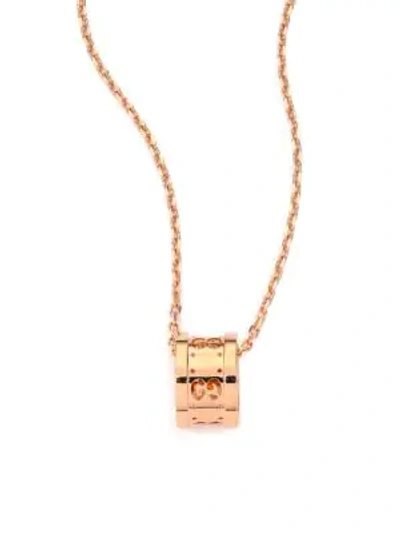 Shop Gucci Icon Twirl 18k Rose Gold Pendant Necklace