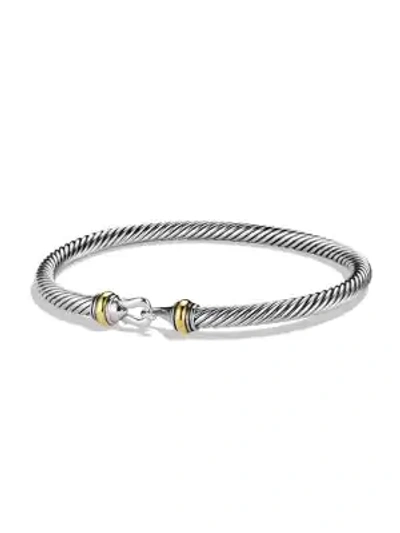 Shop David Yurman Women's Cable Buckle Bracelet With 18k Yellow Gold/4mm