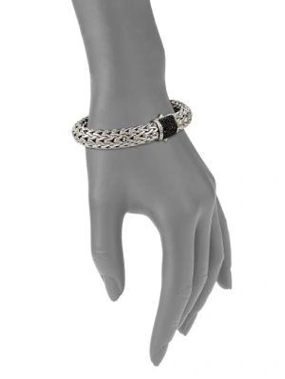 Shop John Hardy Women's Classic Chain Black Sapphire & Sterling Silver Large Bracelet In Silver Black