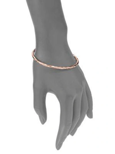 Shop Ippolita Rosé Carino #2 Hammered Bangle Bracelet In Rose