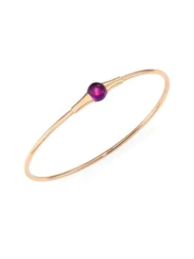 Shop Pomellato Women's M'ama Non M'ama Amethyst & 18k Rose Gold Bangle