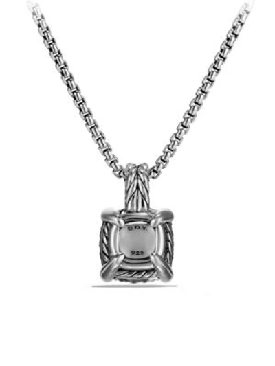 Shop David Yurman Ch Telaine Pendant Necklace With Diamonds/11mm In Silver