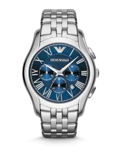 Shop Emporio Armani Round Stainless Steel Chronograph Watch