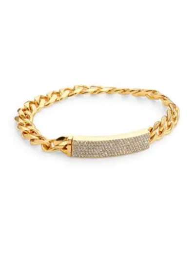 Shop Adriana Orsini Women's Pavé Id Bracelet In Gold