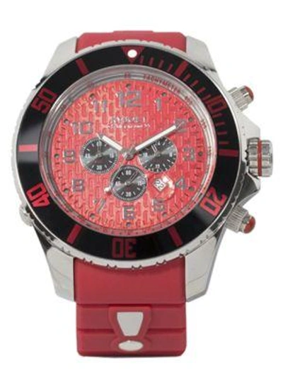 Shop Kyboe! Stainless Steel Chronograph Watch In Red