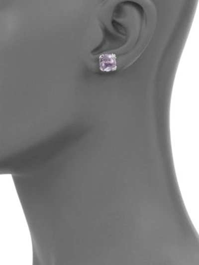 Shop Anzie Dew Drop Cluster Amethyst Stud Earrings In Light Purple