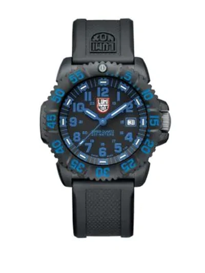 Shop Luminox Sea Colormark Strap Watch In Black