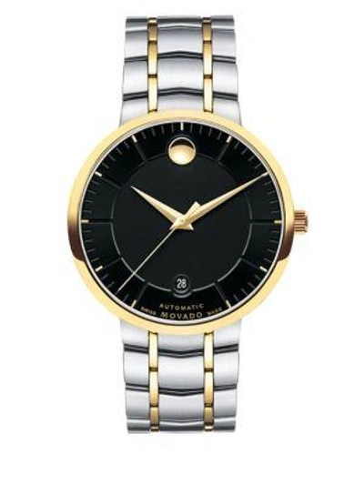 Shop Movado Bold 1881 Automatic Two-tone Stainless Steel Bracelet Watch In Silver-gold