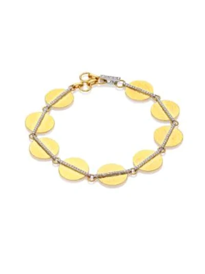 Shop Gurhan Women's Lush Diamond, 24k Yellow Gold & 18k White Gold Bracelet
