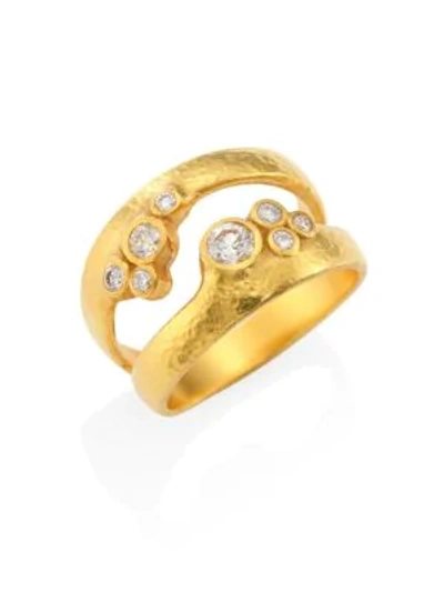 Shop Gurhan Women's Pointelle Diamond & 22-24k Yellow Gold Dual Ring