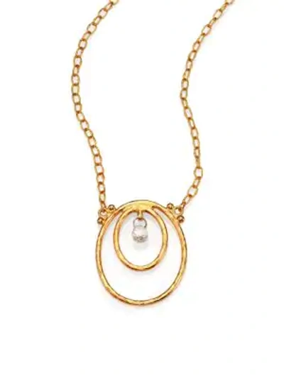 Shop Gurhan Hoopla Diamond & 24k Yellow Gold Pendant Necklace