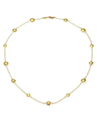 Shop Gurhan Women's Lentil 24k Yellow Gold Mini Station Necklace