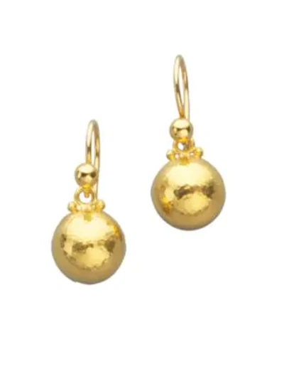 Shop Gurhan Amulet 24k Yellow Gold Dome Drop Earrings