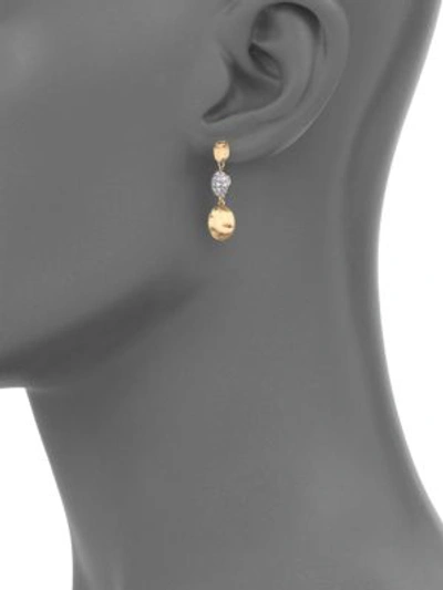 Shop Marco Bicego Women's Siviglia Diamond & 18k Yellow Gold Triple-drop Earrings