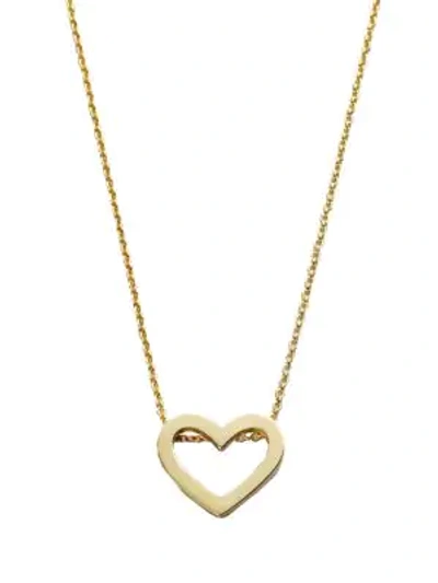Shop Roberto Coin Women's Tiny Treasures 18k Yellow Gold Heart Pendant Necklace