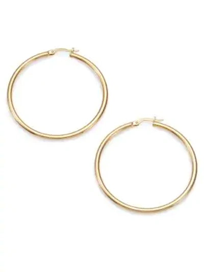 Shop Roberto Coin Women's 18k Yellow Gold Hoop Earrings/1.75"