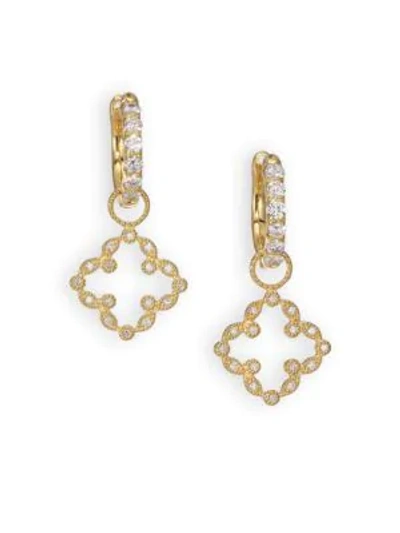 Shop Jude Frances Classic Diamond & 18k Yellow Gold Open Clover Marquis Earring Charms