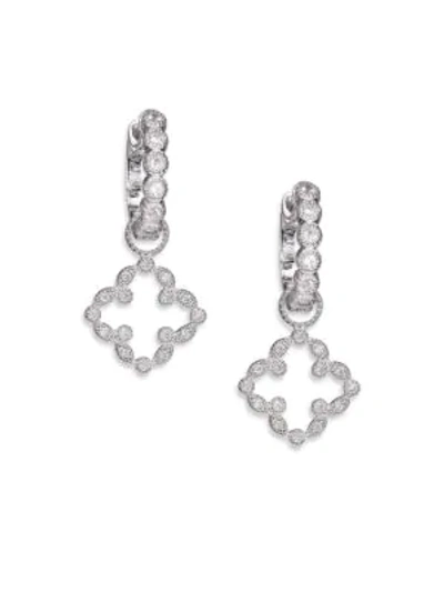 Shop Jude Frances Classic Diamond & 18k White Gold Open Clover Marquis Earring Charms