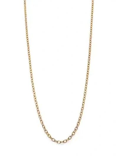 Shop Temple St Clair 18k Yellow Gold Extra-small Oval Link Necklace Chain/18"