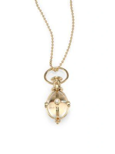 Shop Temple St Clair Classic Rock Crystal, Diamond & 18k Yellow Gold Amulet
