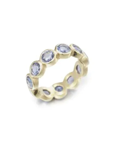 Shop Temple St Clair Classic Color Sapphire & 18k Yellow Gold Eternity Band Ring
