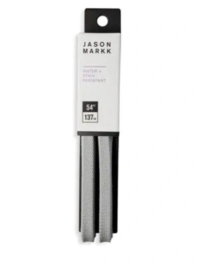 Shop Jason Markk Pre-repelled Flat Shoelaces In Grey