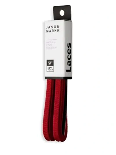 Shop Jason Markk Pre-repelled Flat Shoelaces In Red