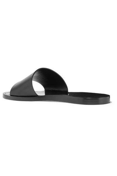 Shop Common Projects Leather Slides In Black