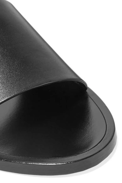 Shop Common Projects Leather Slides In Black